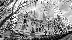 New York Public Library and Surrounding Skyscrapers