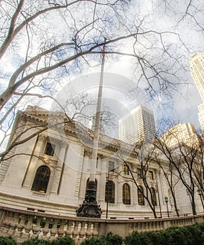 New York Public Library and Surrounding Skyscrapers