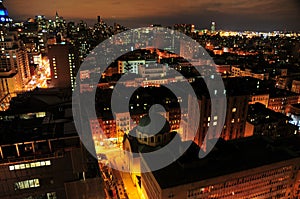 New York's East Village Skyline at Night photo