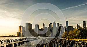 New York Skyline Cityscape Manhatten World Trade Center Freedom