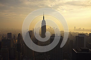 New York Skyline at dusk photo