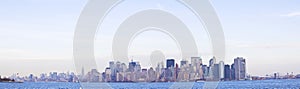 New york skyline panorama in background