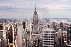 New York skyline seen from the top of the Rockefeller centre