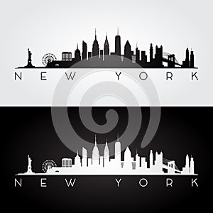 New York skyline silhouette photo