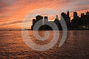 New York Skyline During Sunset