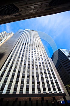 New York Skyscrapers View Upward