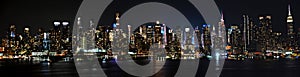 New York spectacular skyline panoramic night view.