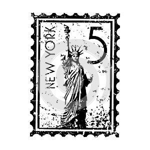 Nuovo francobollo O timbro postale stile 
