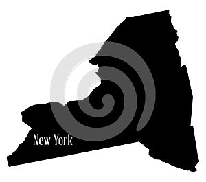 New York State Silhoueyye Map