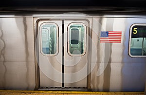 New York Subway at the station