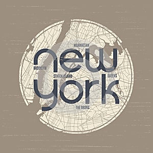 New York t-shirt and apparel vector design, print, typography, p