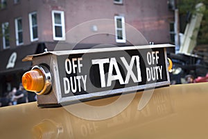 New York taxi sign vintage