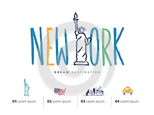 New York travel set, Statue of Liberty