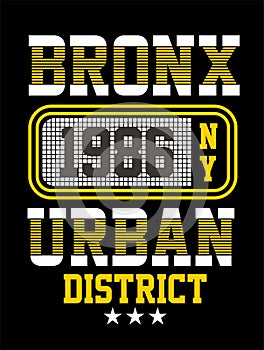 New York typography design, Vector image