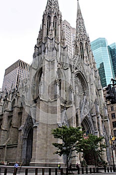 New York, United States - The Saint Patrick's Cathedral in Midtown Manhattan