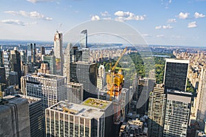 New york ,usa. 8-24-17: new york skyline in the evening.