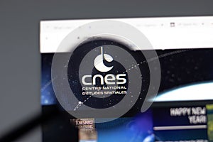 New York, USA - 15 February 2021: CNES website in browser with company logo, Illustrative Editorial