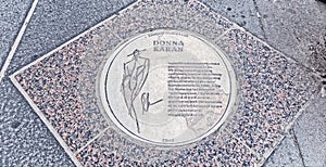 Donna Karan medallion in New York