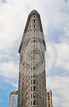 New York, USA - June 19, 2017 - A New York City landmark, The Flat Iron Building