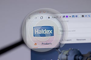 New York, USA - 18 March 2021: Haldex Traction company logo icon on website, Illustrative Editorial