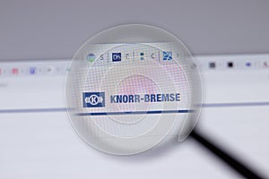 New York, USA - 18 March 2021: Knorr-Bremse company logo icon on website, Illustrative Editorial