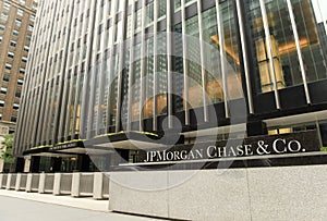 New York, USA - May 26, 2018: JPMorgan Chase & Co office at the