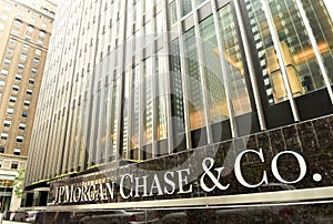 New York, USA - May 26, 2018: JPMorgan Chase & Co office at the