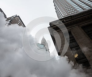 Vapor from street underground in NYC