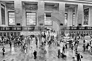 New York, USA - May 26, 2018: People in Main hall Grand Central Terminal, New York