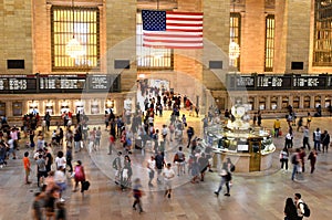 People in Main hall Grand Central Terminal, New York.