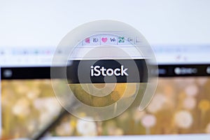 New York, USA - 29 September 2020: iStock istockphoto.com company website with logo close up, Illustrative Editorial