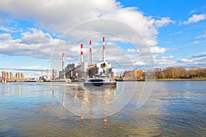 New York water transport in the morning.