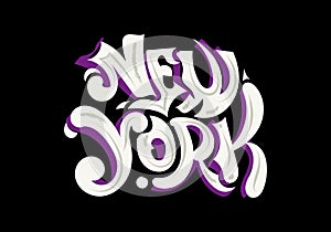 NEW YORK word graffiti tag style