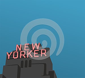New Yorker with blue sky