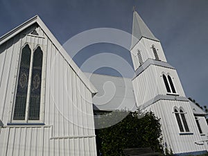 New Zealand: Akaroa historic 19th century church