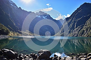 New Zealand, breathtaking view of Marian Lake.