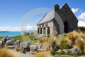 New zealand, church at lake tekapo photo