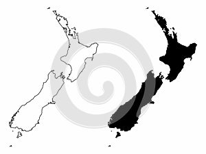 New Zealand contour maps