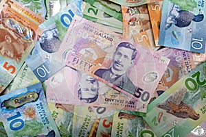 New Zealand Currency Notes Background