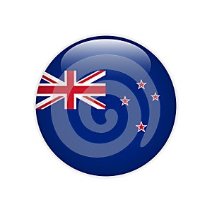 New Zealand flag on button