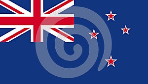New Zealand flag icon in flat style. National sign vector illustration. Politic business concept