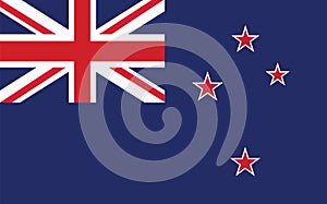 New Zealand flag vector graphic. Rectangle New Zealander flag illustration. New Zealand country flag is a symbol of freedom,