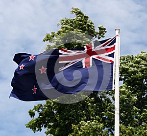 New Zealand Flag waving