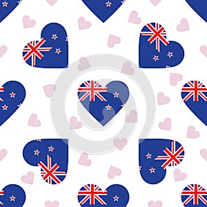 New Zealand independence day seamless pattern.