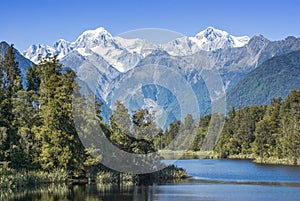 New Zealand Lake Matheson and Mount Cook