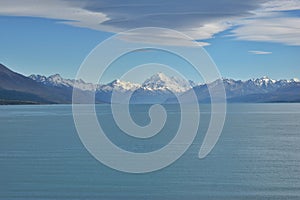 New Zealand, Lake Pukaki and Mount Cook.