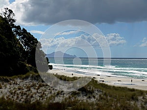 New Zealand: Mangawhai surf beach rainstorm