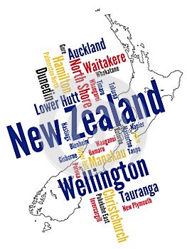 New Zealand map and cities