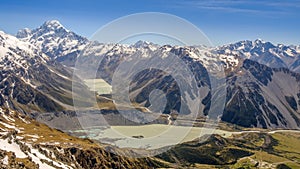 NEW ZEALAND Mount cook from Mueller hut