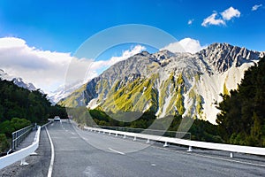New Zealand, Mountains, Road, Mt. Cook National Park